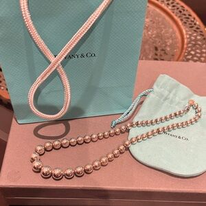Tiffany & Co. Silver Beaded Necklace, graduated balls, Hardwear collection